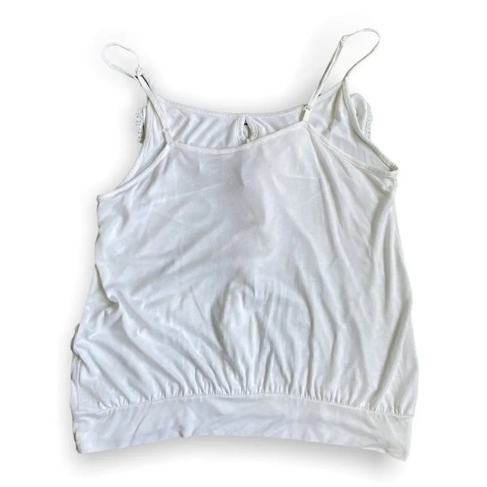 LC Lauren Conrad White Spaghetti Straps Tank Top SZ S NWT
